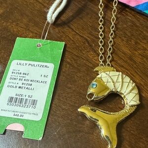 Lilly Pulitzer Gold and Cream Fish Necklace